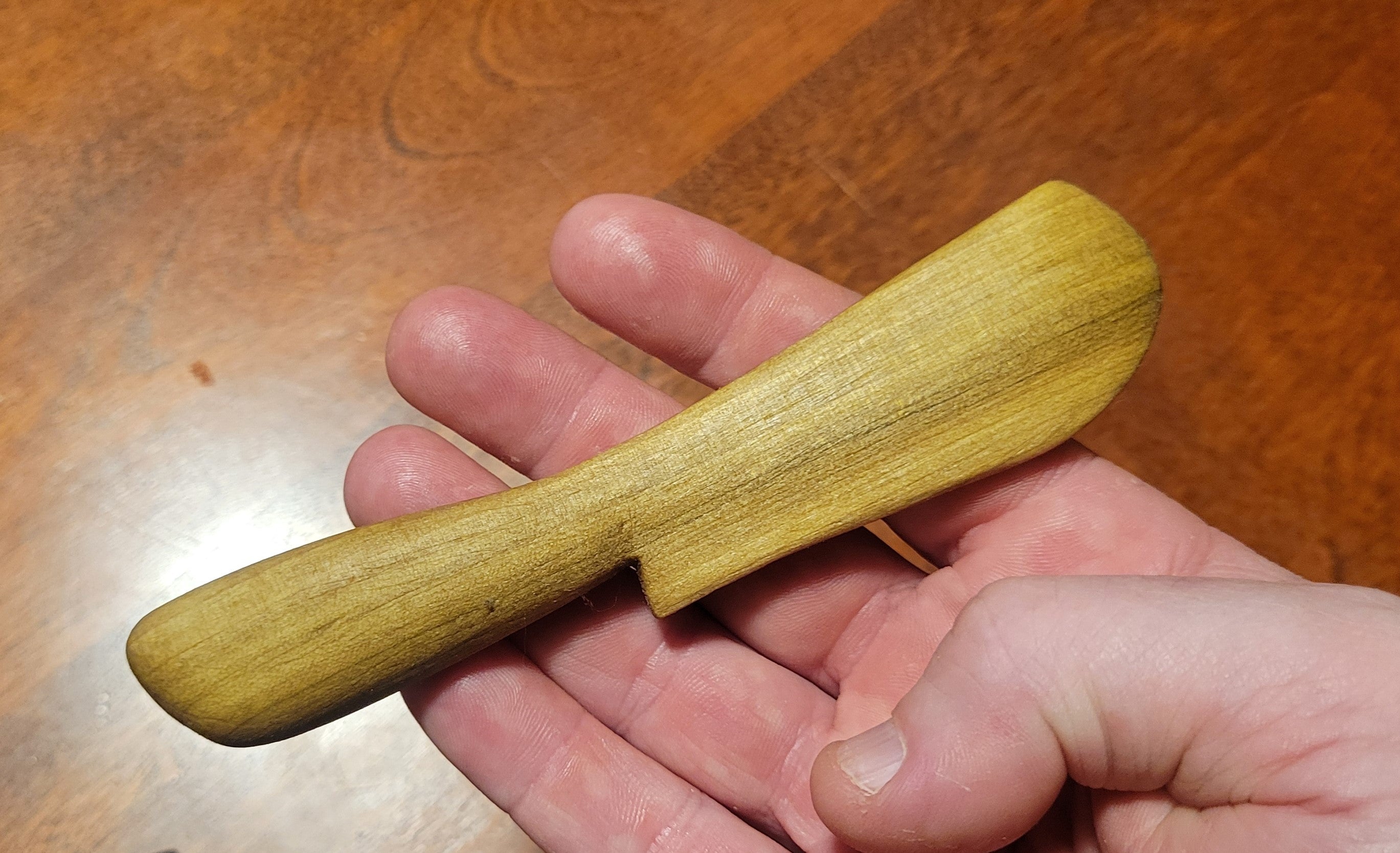 Hand Carved Poplar Spreader