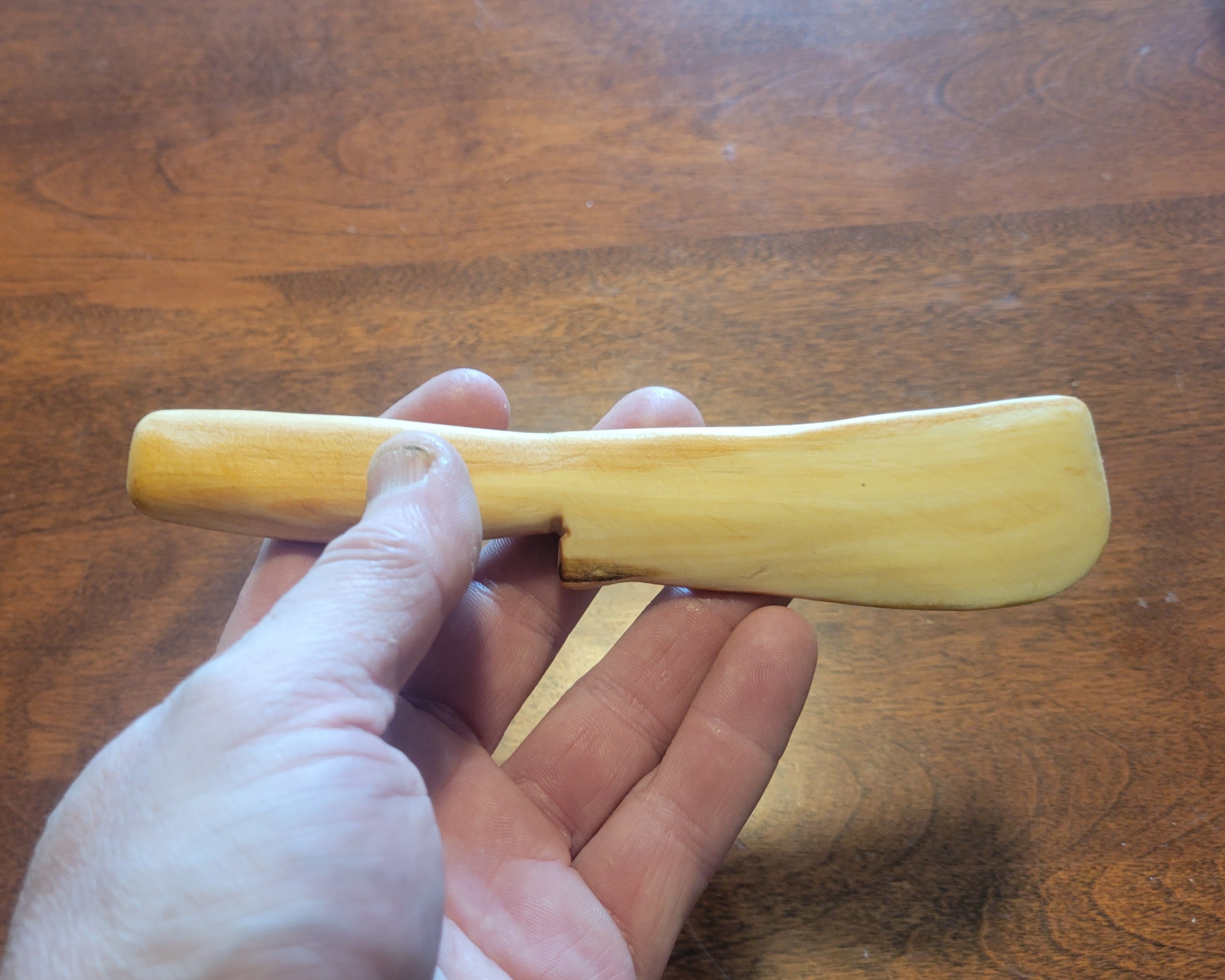 Hand Carved Cherry Spreader