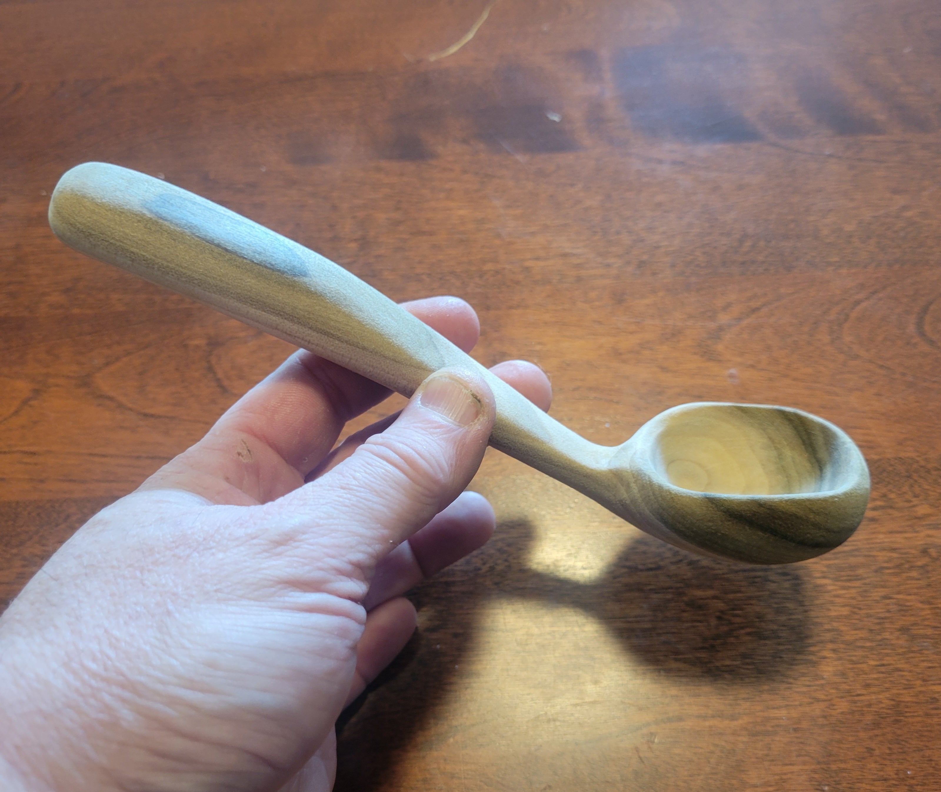 Small Ladle or Scoop Carved in Poplar