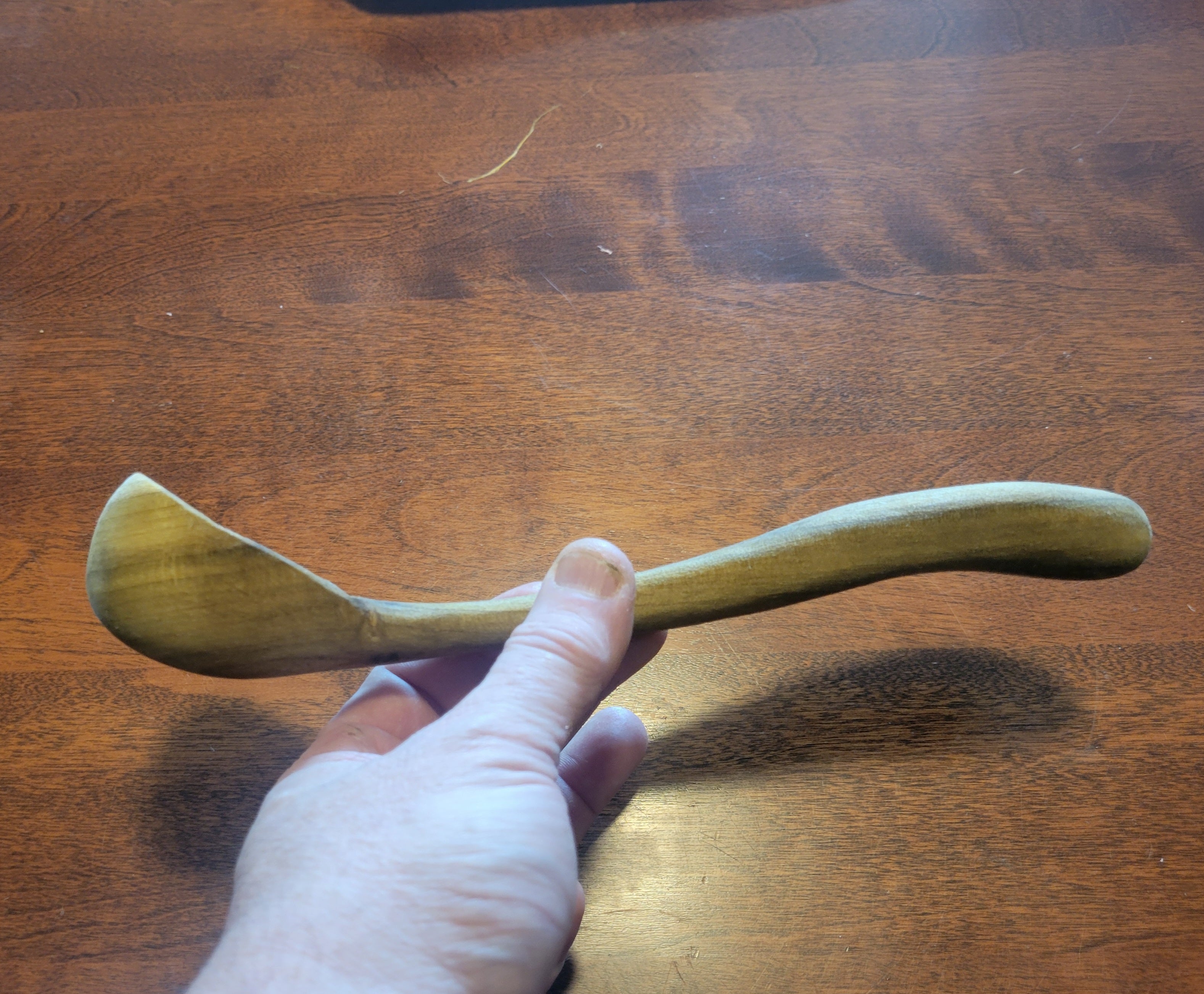 Small Ladle or Scoop Carved in Poplar