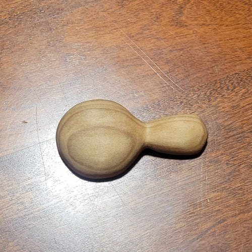 Hand Carved Button Scoop in Maple